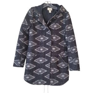 LEVI’S Aztec‎ Western Women’s Trench Coat Size  XS Gray